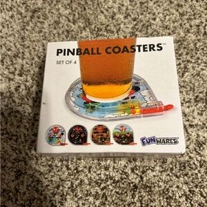 Funwares Pinball Coasters Set of 4 nib